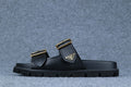 Prada Leather Dual-Buckle Slide Sandals