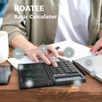 Desk Calculator with Erasable LCD Notepad Calculators ROATEE Desktop Basic Calculators for Middle School Cute Pocket Simple Calculator Office Desk Accessories Supplies Home Office Essential Big Button