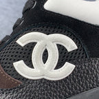 Chanel Wmns CC Logo Sneaker 'Black Brown White