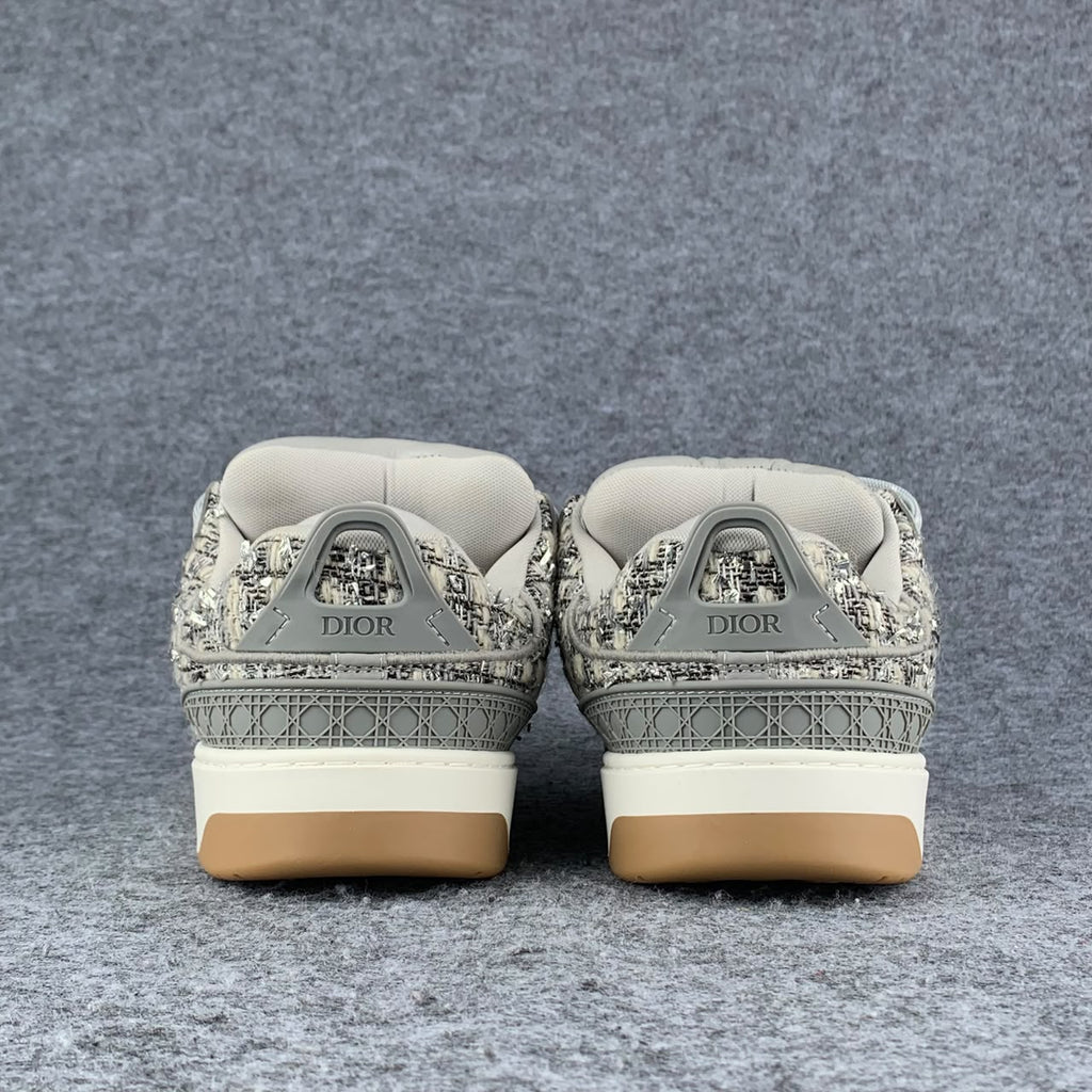 Dior B9S Skater Sneakers 'Grey Tweed Suede'