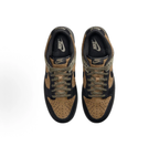 Nike Dunk Low "Military Patchwork" Brown Black Olive Sneakers, Men Halloween Vintage Skate Shoes
