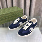 GG INTERLOCKING G SNEAKER DENIM BLUE SUEDE