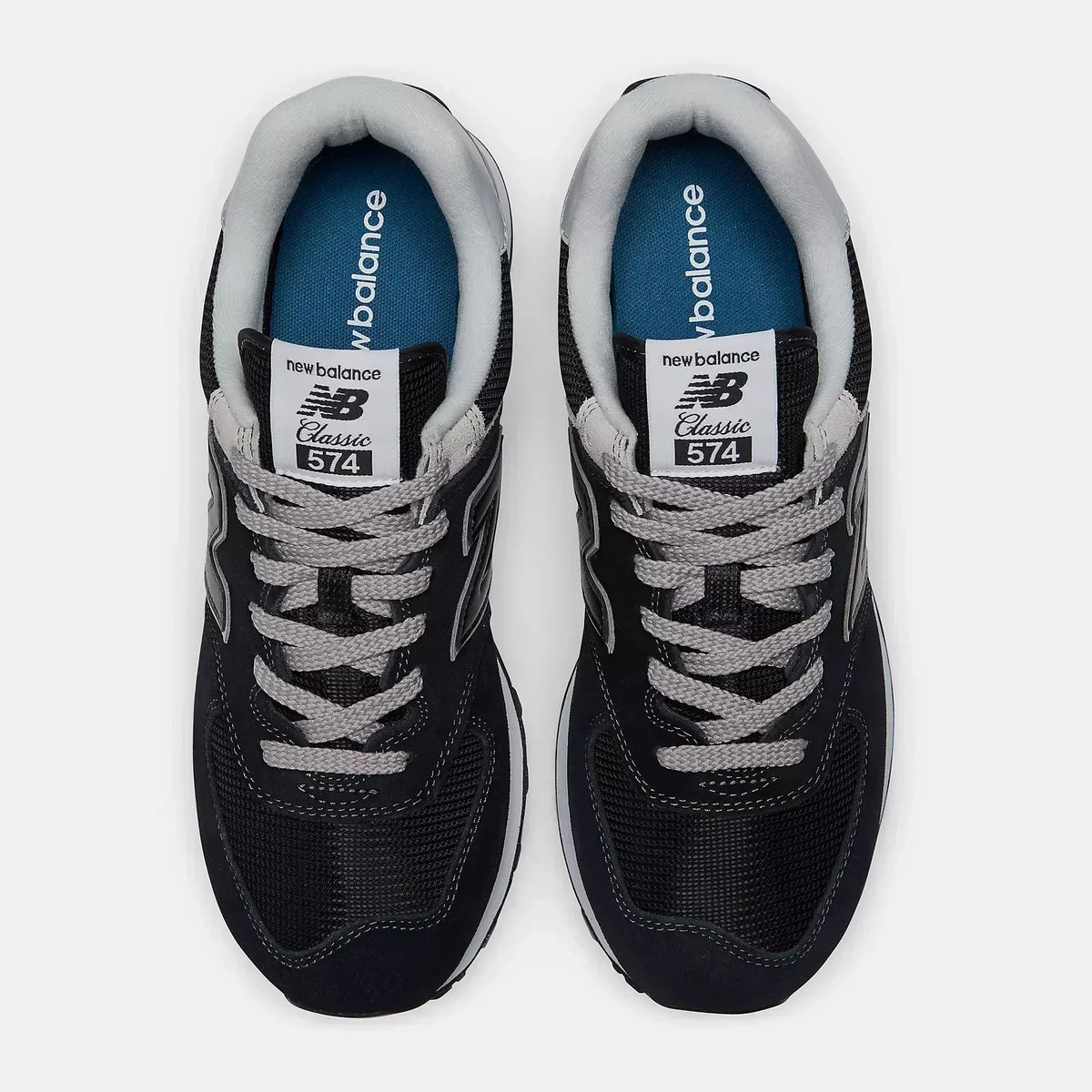 New Balance Men's 574 Core Shoes - Black/White